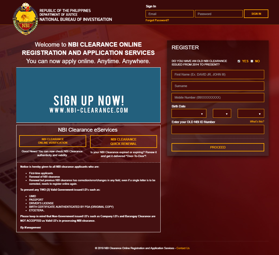 Apply NBI Clearance Online