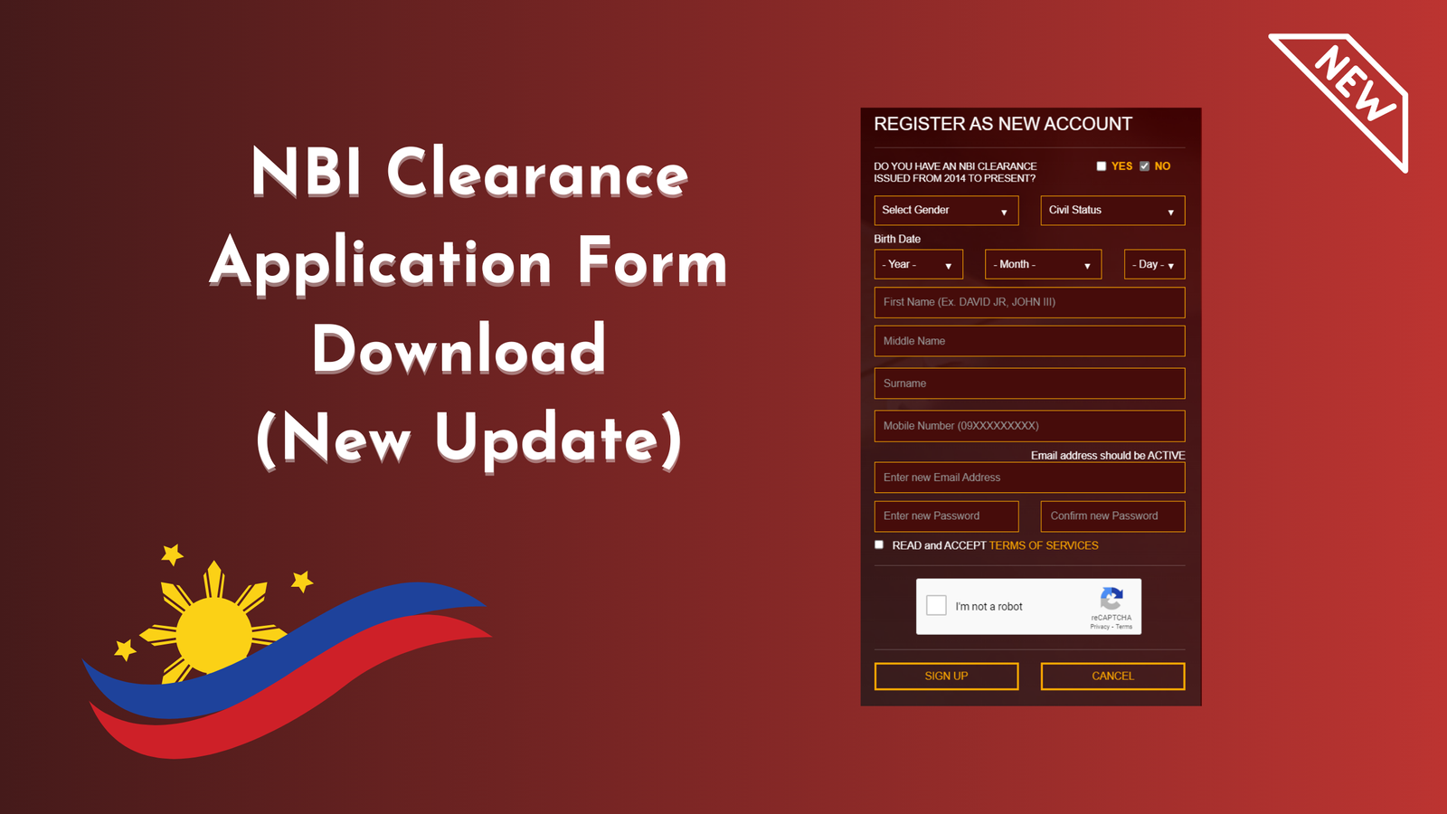 NBI clearance application form download