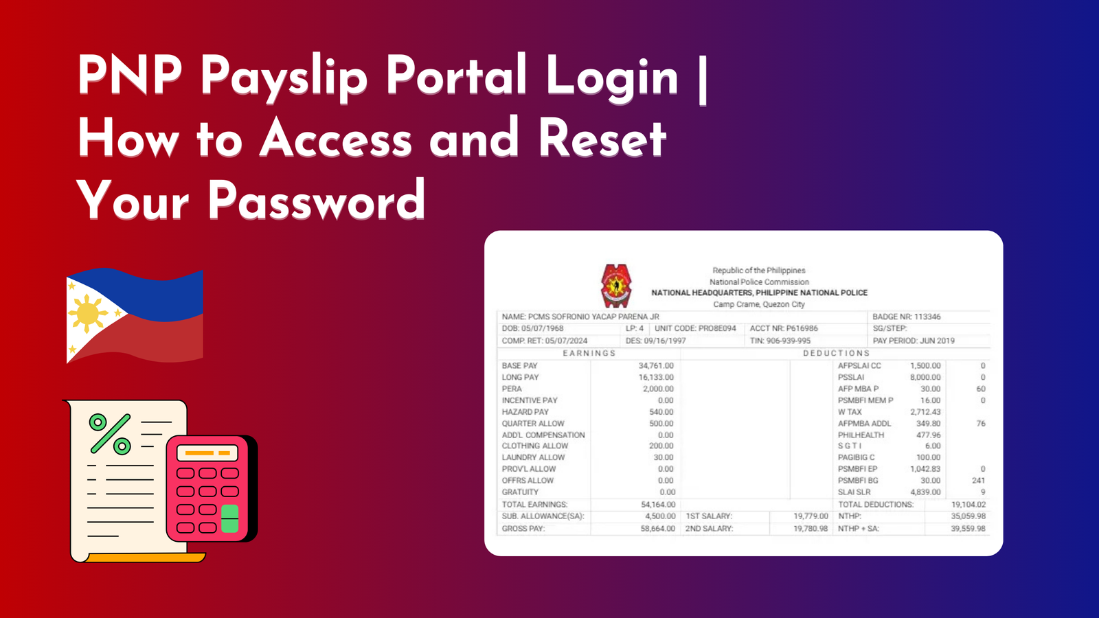 PNP Payslip Portal Login