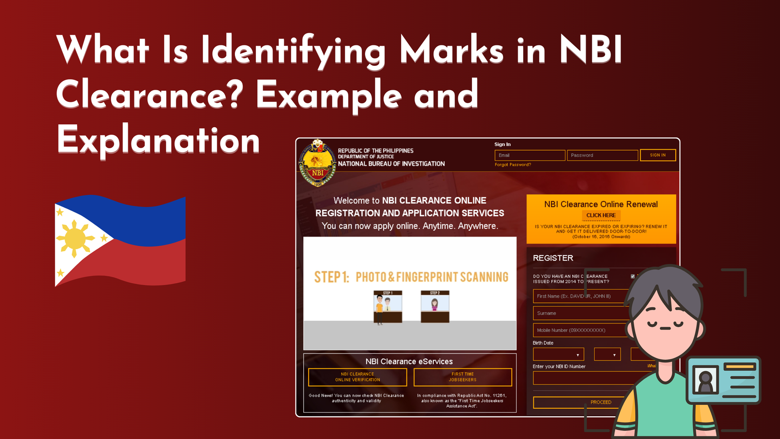 Identifying Marks in NBI Clearance