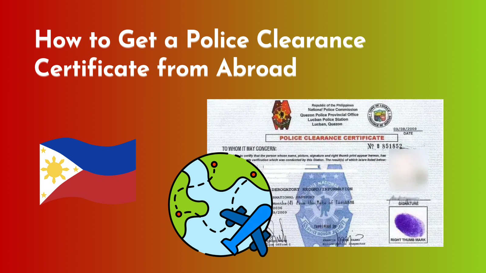 Police Clearance Certificate from Abroad