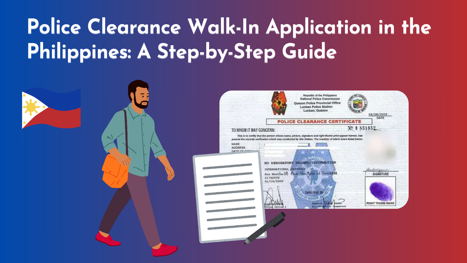 Police Clearance Walk In Application