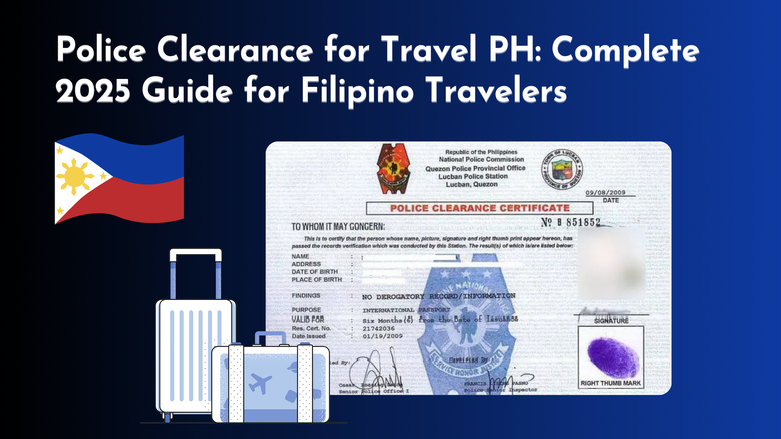 Police Clearance for Travel PH